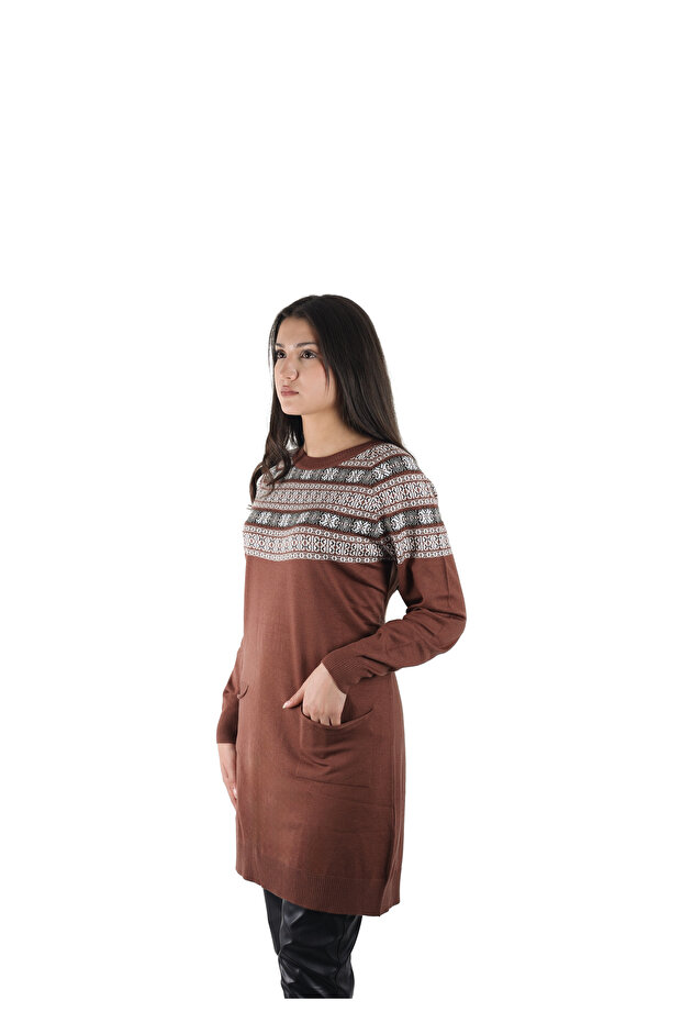 Ontriko Monogram Desen Tunik - 2