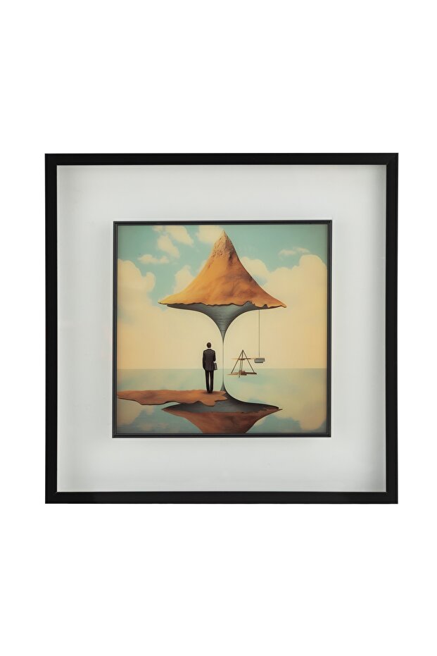 AETHER ÇERÇEVELİ CAM TABLO 60X60 CM - 1