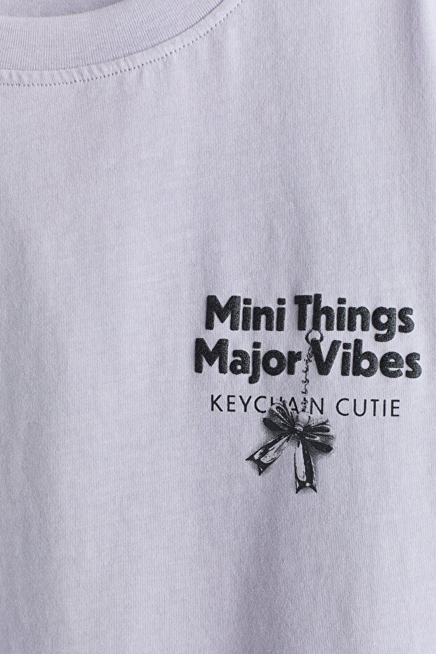 Pamuklu Oversize Tişört - 3