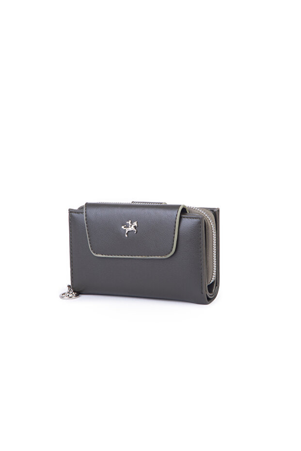 Women's Medium Size Multi-Card Holder and Coin Compartment Khaki Dona
