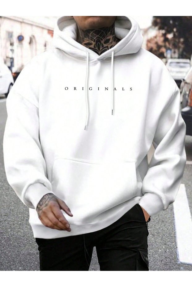 Sweatshirt Hooded Thick Fabric Grtin Printed (Men's)