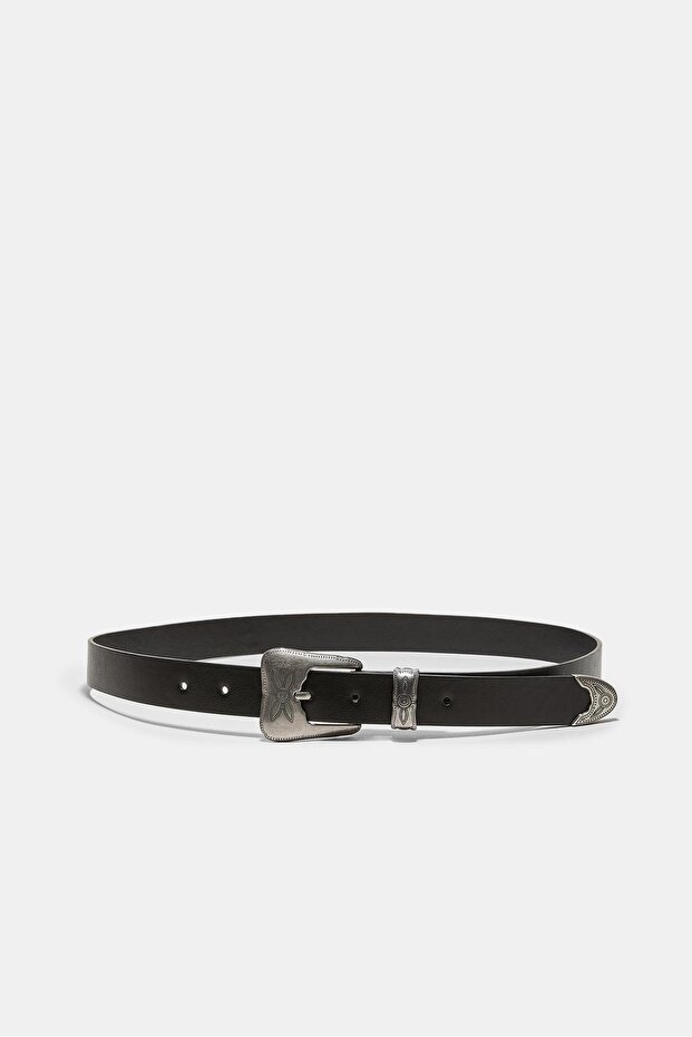 BASIC COWBOY BUCKLE BELT - 5