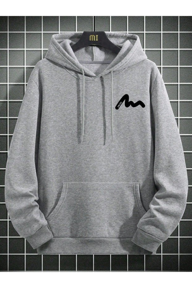Sweatshirt Hooded Thick Fabric Like Printed (Men's)