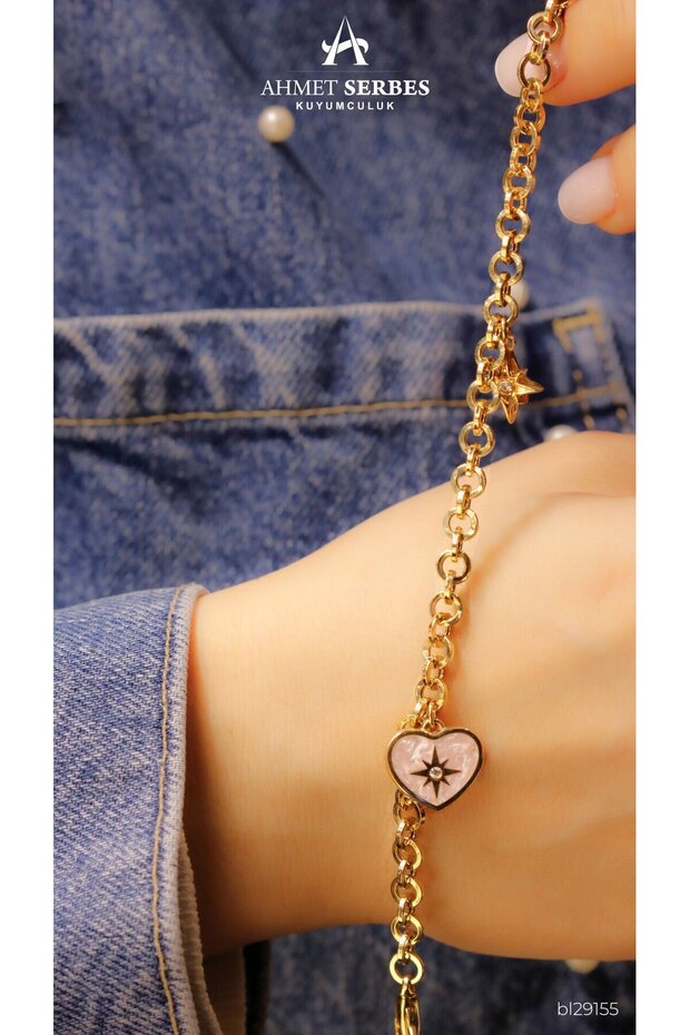 Pembe Mineli Bileklik - 2