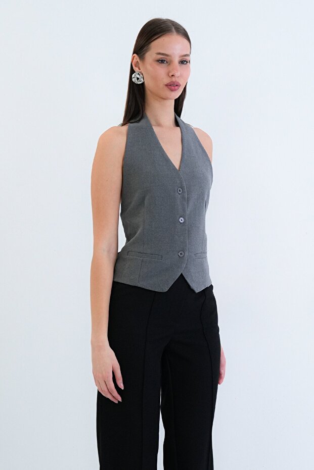 سترة كلاسيكية بأزرار إغلاق - 2