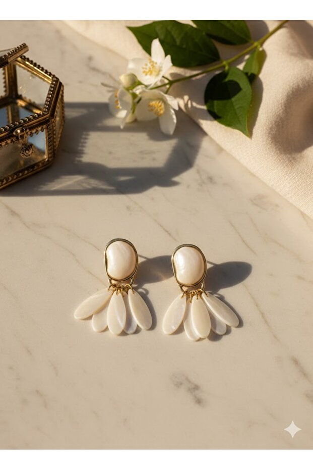 أقراط بوهيمية مزينة بأوراق الشجر - 2