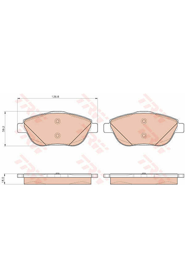 Σετ τακάκια, δισκόφρενα GDB1926 - 1