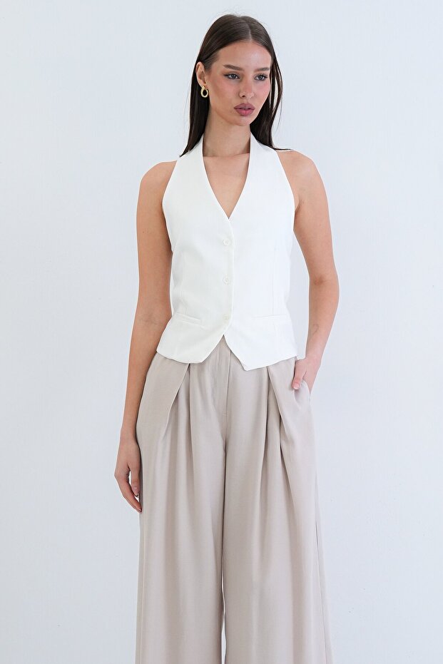 سترة كلاسيكية بأزرار إغلاق - 1