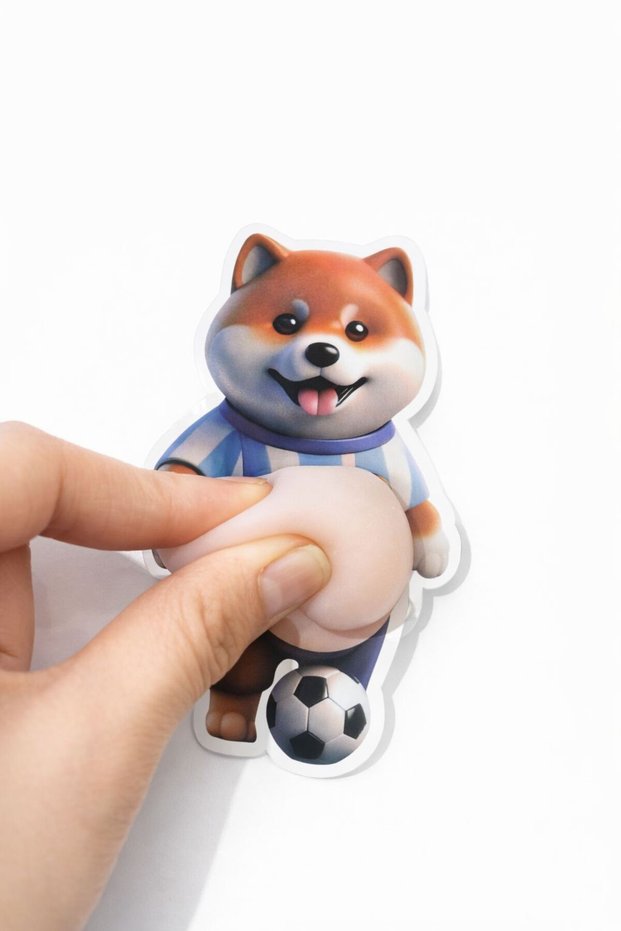 3D Embossed Sukuşi Soft Belly-Shaped Shiba Inu Dog Sticker Stress-Relieving Squeezable Squishy 4Th Type