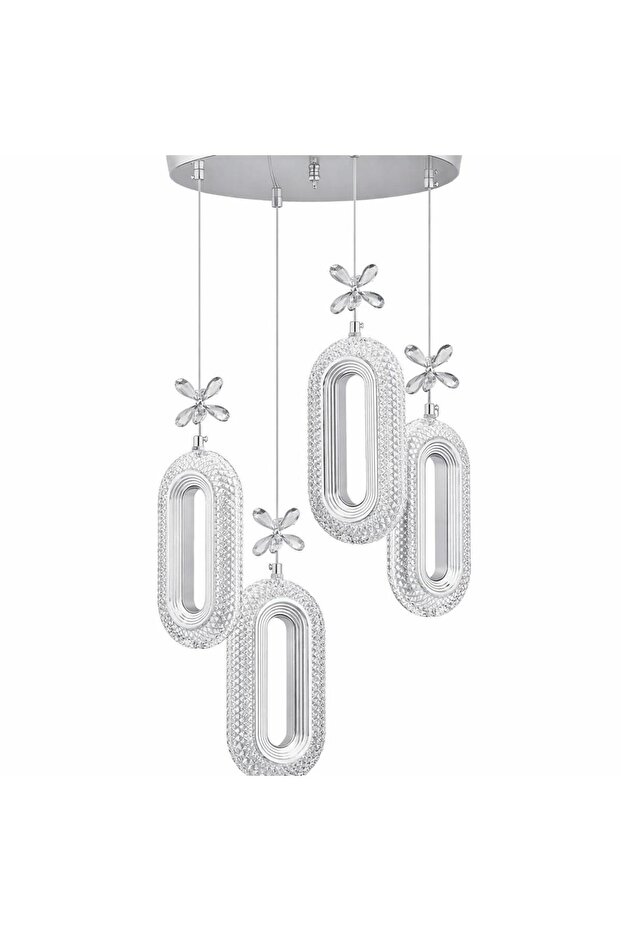 Led 4lü Krom Avize - 3