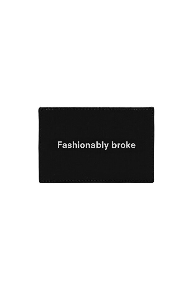 Fashionably Broke Keinxdesa Black Leather Card Holder