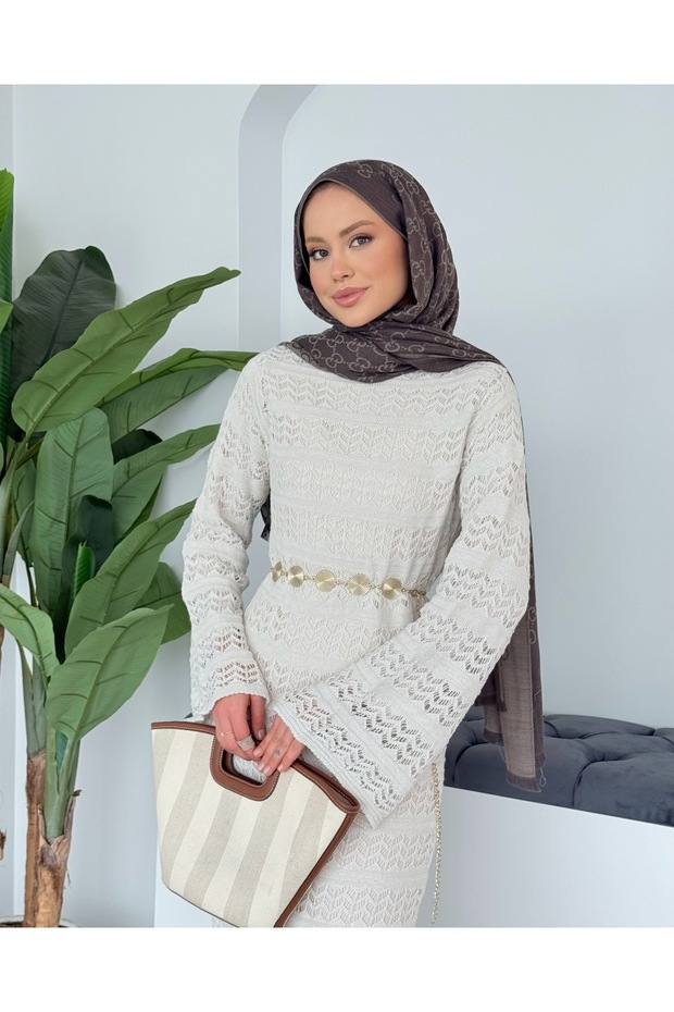 Şık Triko Örme Elbise - 3