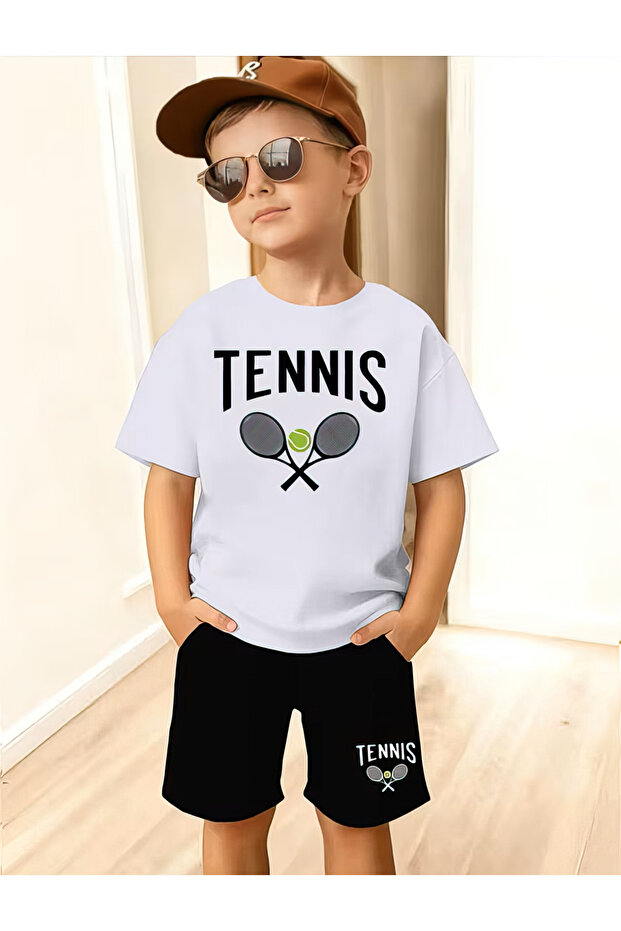Tennis Printed Shorts and T-Shirt Set