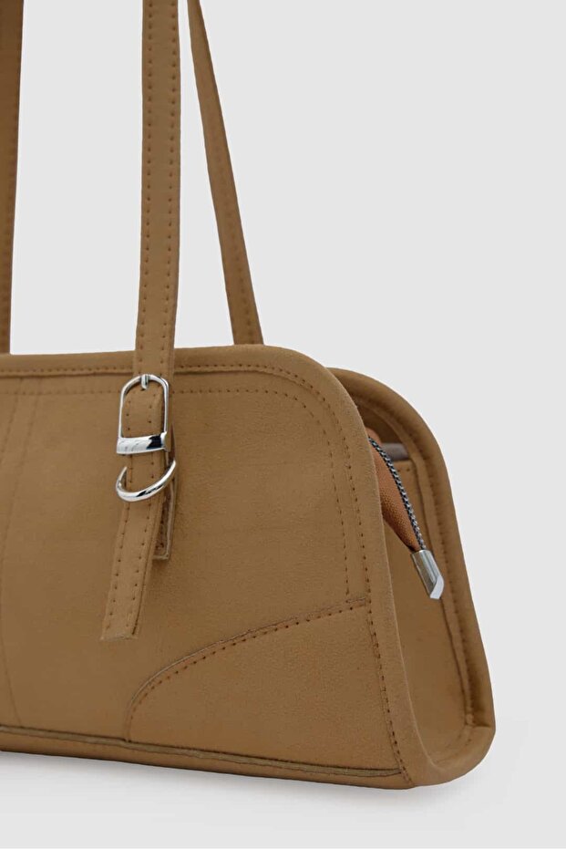 Taba Dobby Süet Baget Çanta - 4