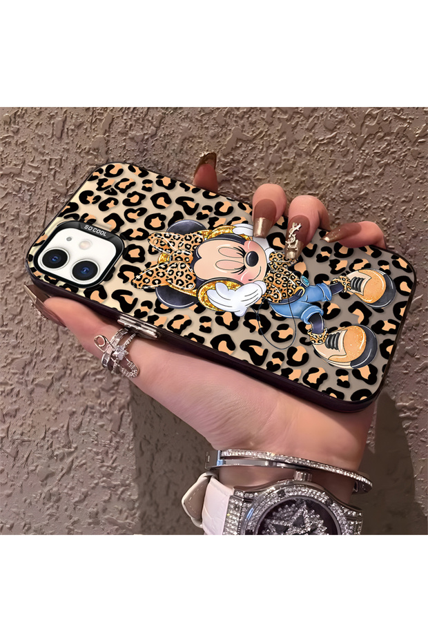 Silicone Edge Hard Back Phone Case Compatible with iPhone 11 Mickey Pattern