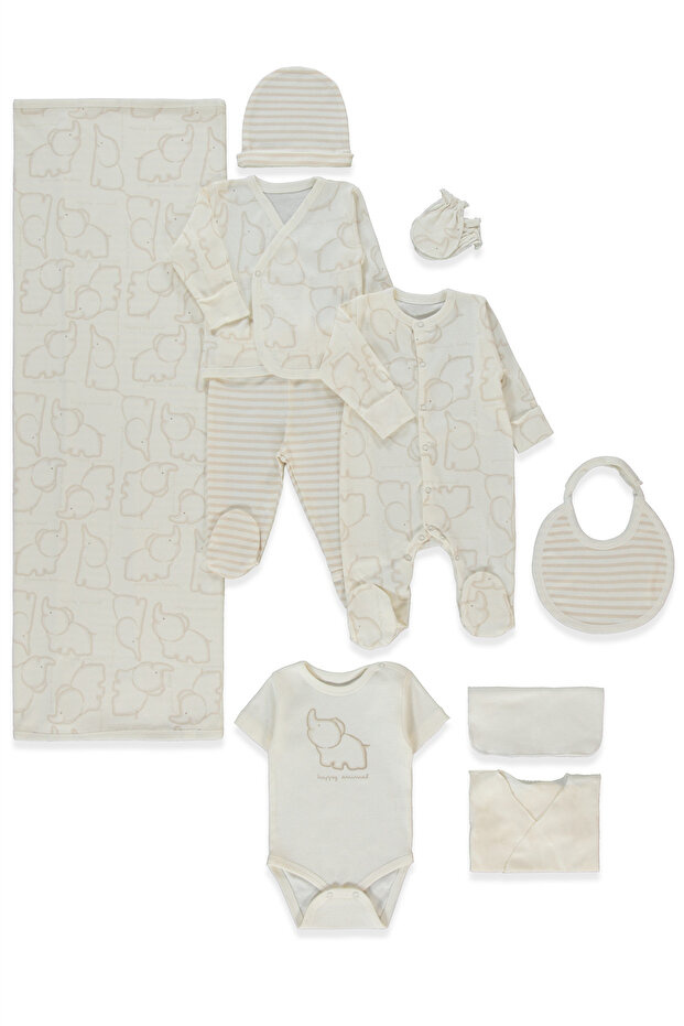 Ri̇bana Zibin Set 10Lu (Happy Animal) Beige