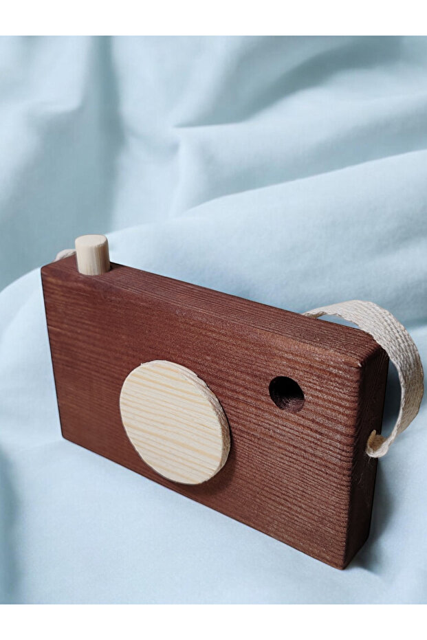 Wooden Toy Camera Natural Handmade Toy