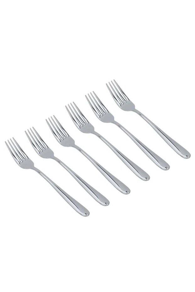 طقم شوك استيل ساده عدد 6 قطع