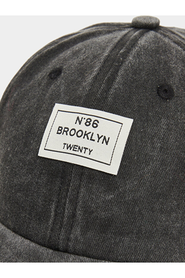 Charcoal Patch Detail Baseball Cap - 3