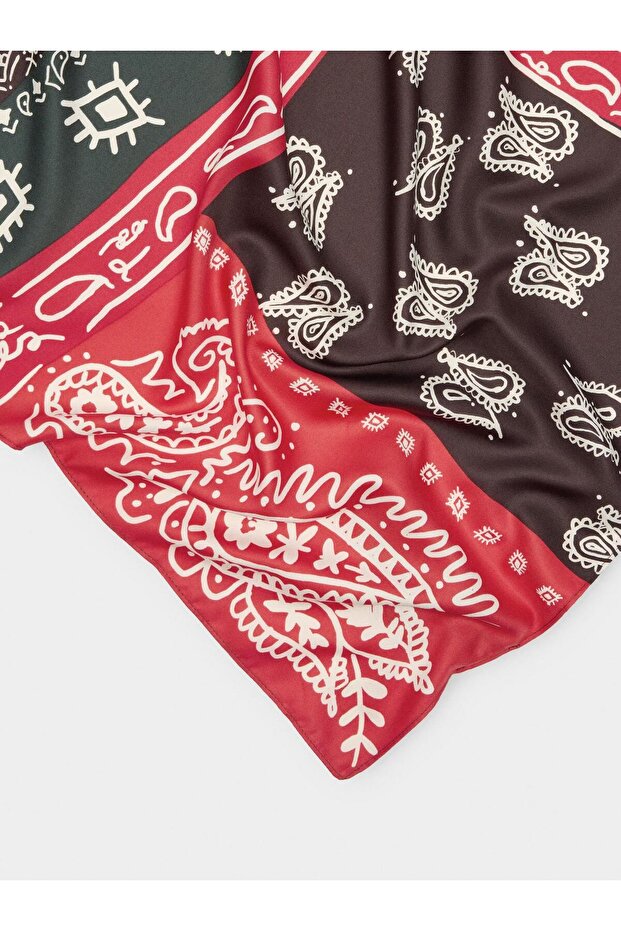 Kadın Desenli Fular - 1