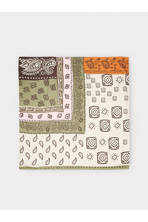 Kadın Desenli Fular - 3