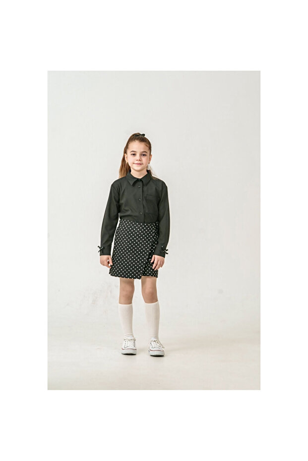 Girls' Polka Dot Shorts and Skirt Set