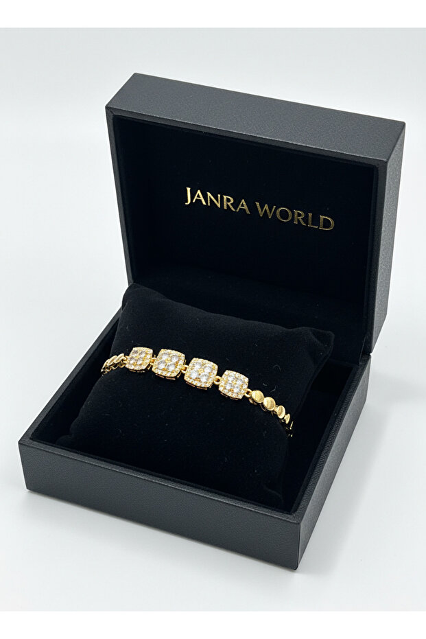 Zircon Stone Evening Bracelet – Wedding Engagement Henna Night Invitation Special Occasion Gift in Gift Box