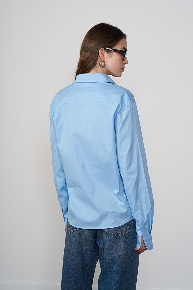 %100 Cotton Basic Gömlek - 4