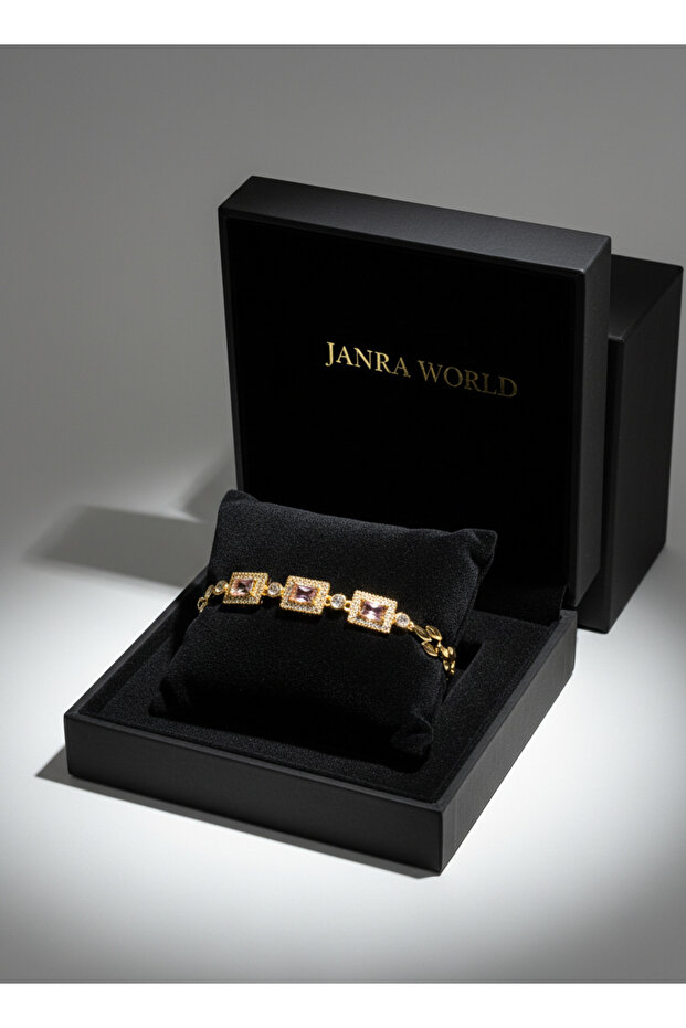 Zircon Stone Evening Bracelet – Wedding Engagement Henna Night Invitation Special Occasion Gift in Gift Box