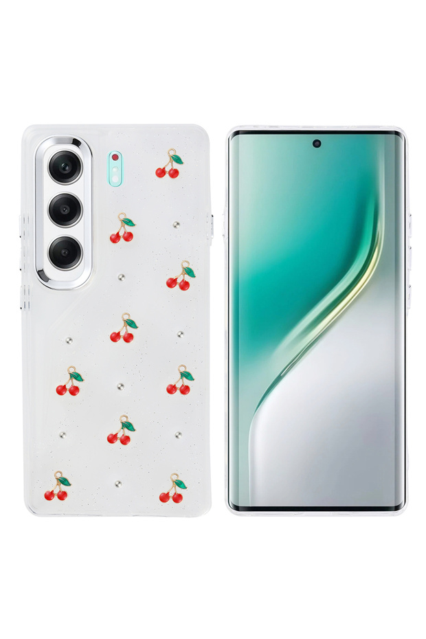 حافظة لهاتف تكنو كامون 40 4G بتصميم شجرة الشيا والكرز - 1