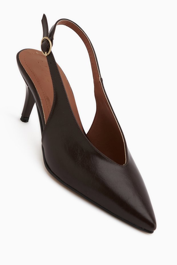 Mija Burgundy Belted Women's Heeled Shoes