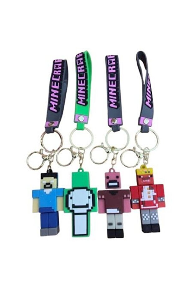 Set de 4 figurine breloc , multicolore, 7 cm - 1