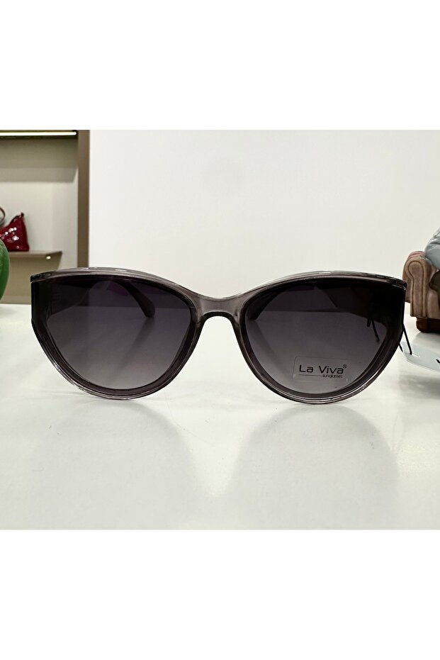 Premium Quality U400 Protection Polarized Glass Smoke Transparent Frame Cat Eye Sunglasses