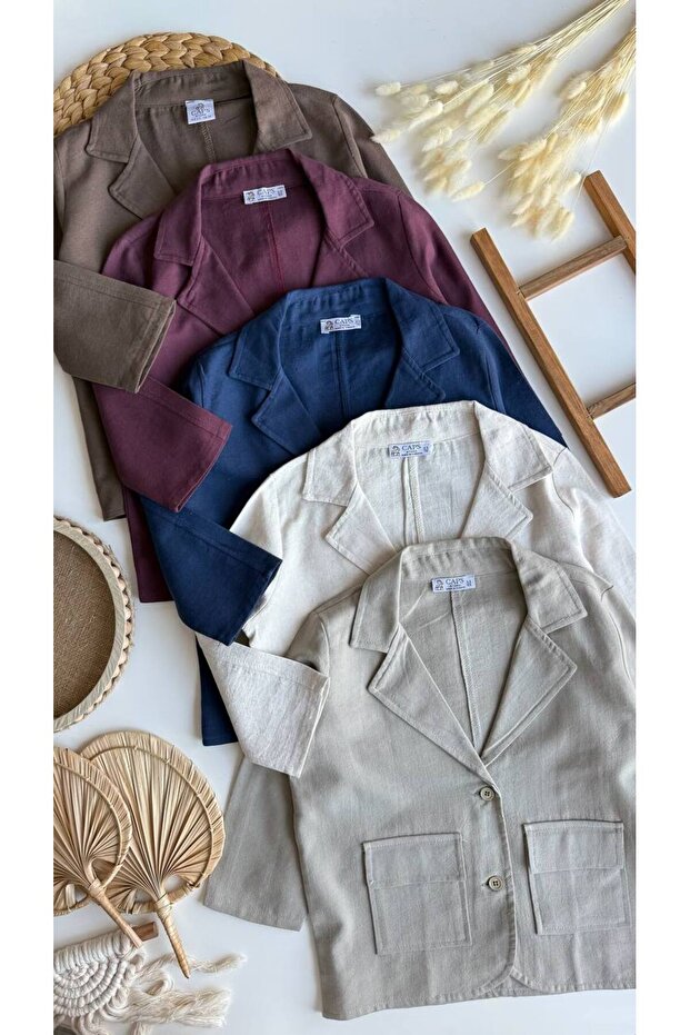 Linen Jacket Trousers Set - 3