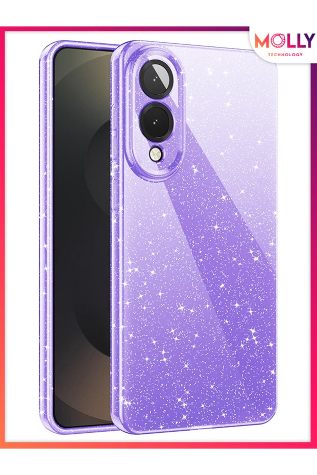 Lilac Berry Glittery Shiny Luxury Silicone Case for Samsung Galaxy S25 Edge