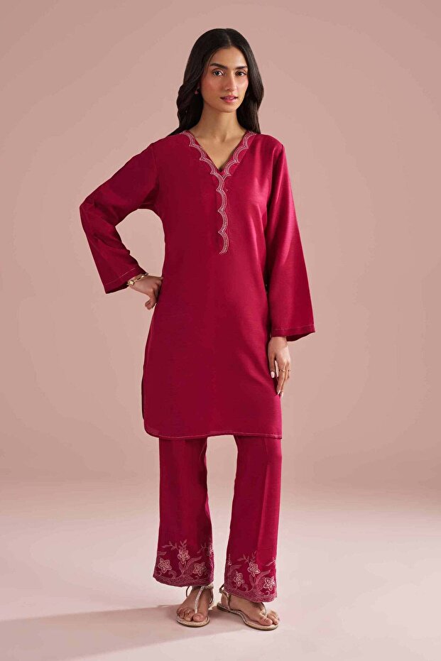 2 Piece - Embroidered Suit - PE 26-168