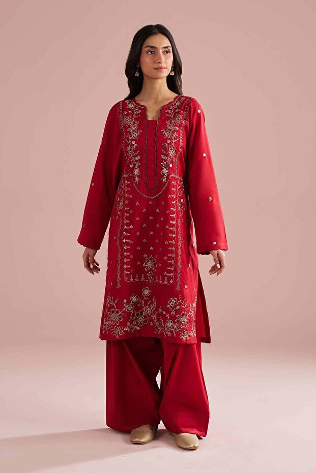 2 Piece - Embroidered Suit - PE 26-237
