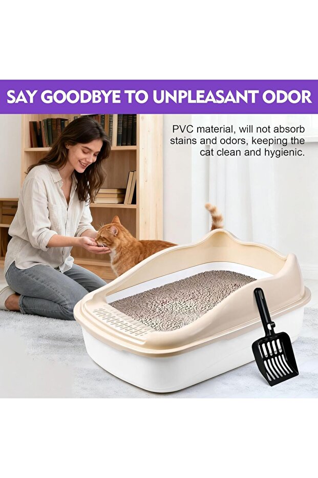 SKY-TOUCH Cat Litter Tray Box - 6