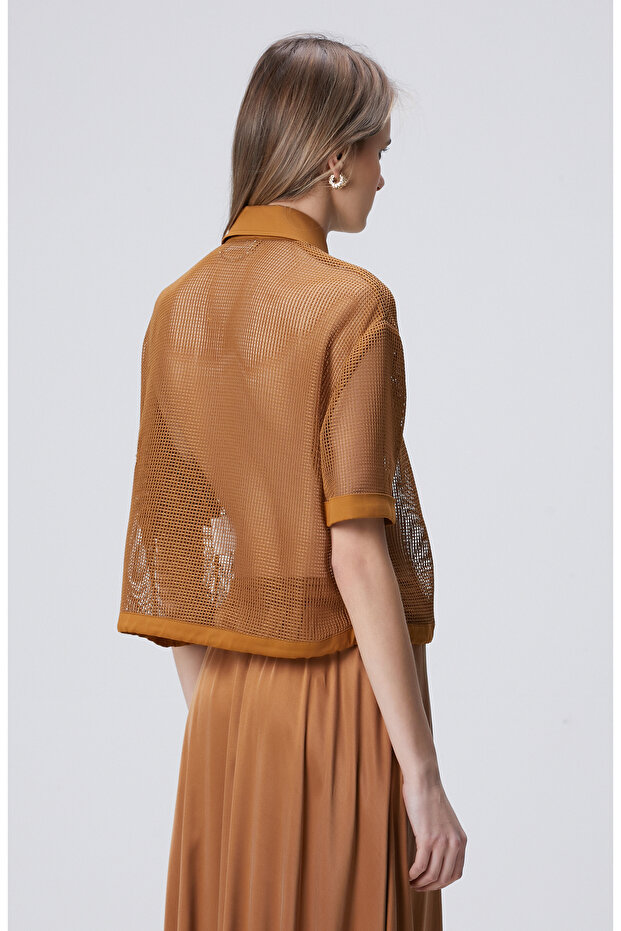 Tarçın File Ceket - 5