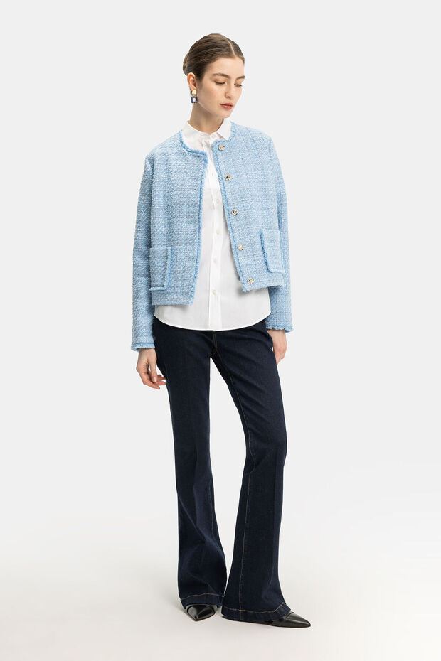 MAVİ TÜVİT CEKET - 5