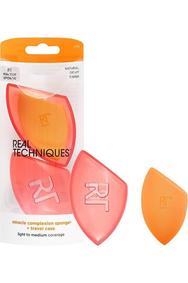 Real Tech New! Our 3In1 Multifunctional Miracle Complexion Sponge Paired With A Travel Sponge