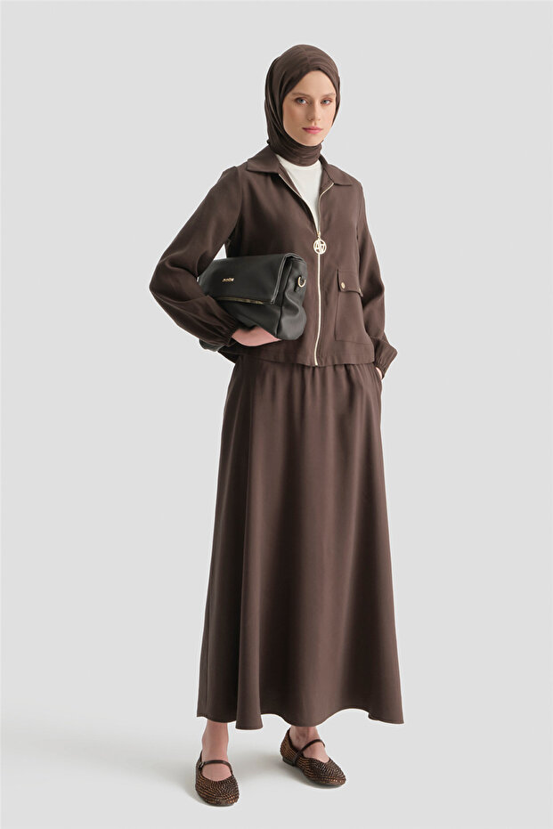 Basic Ceketli Takım Kahve - 2