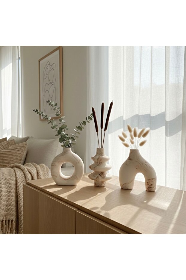 3 lü İskandinav Vazo Seti - 1