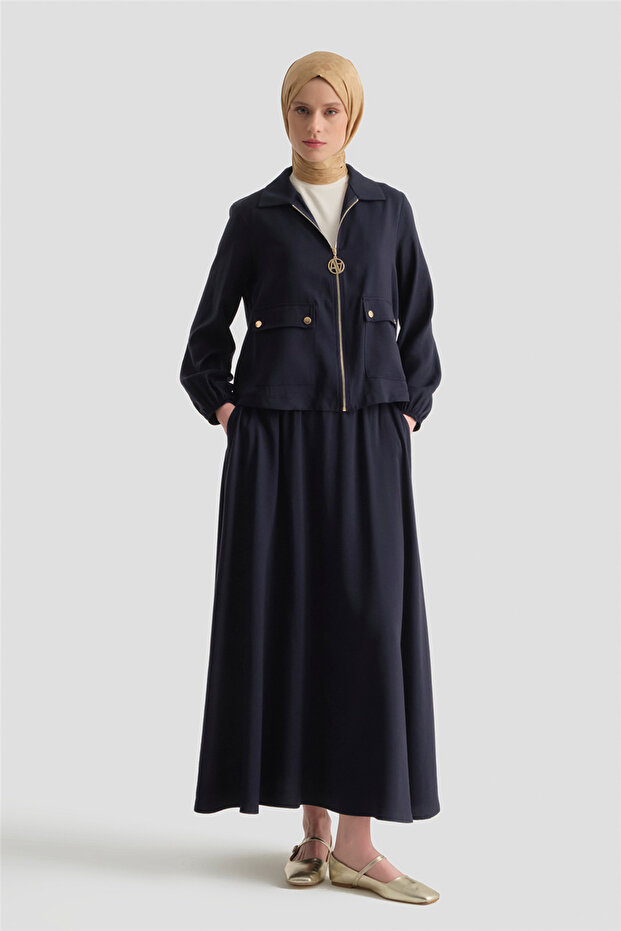 Basic Ceketli Takım Lacivert - 1