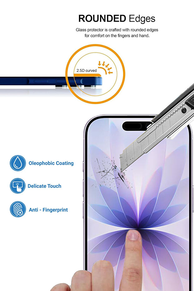 واقي شاشة زجاجي فاخر لهاتف آيفون 17 من آبل - 4