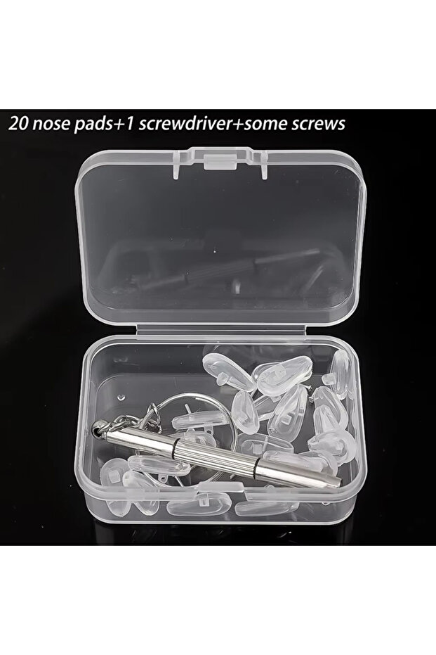 Soft-20PCS(Box) Eyeglass Nose Pads, Glasses Nose Pads Replacement Kit, 4/20Pcs/Box of Soft Silicone
