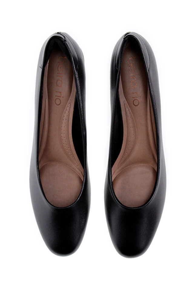 Solid Block Heel Shoes - 3