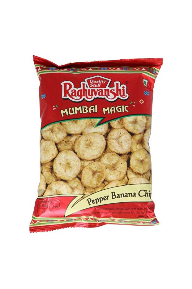 Raghu Thin-Cut Crunchy Salted Black Pepper Banana Chips (180g)