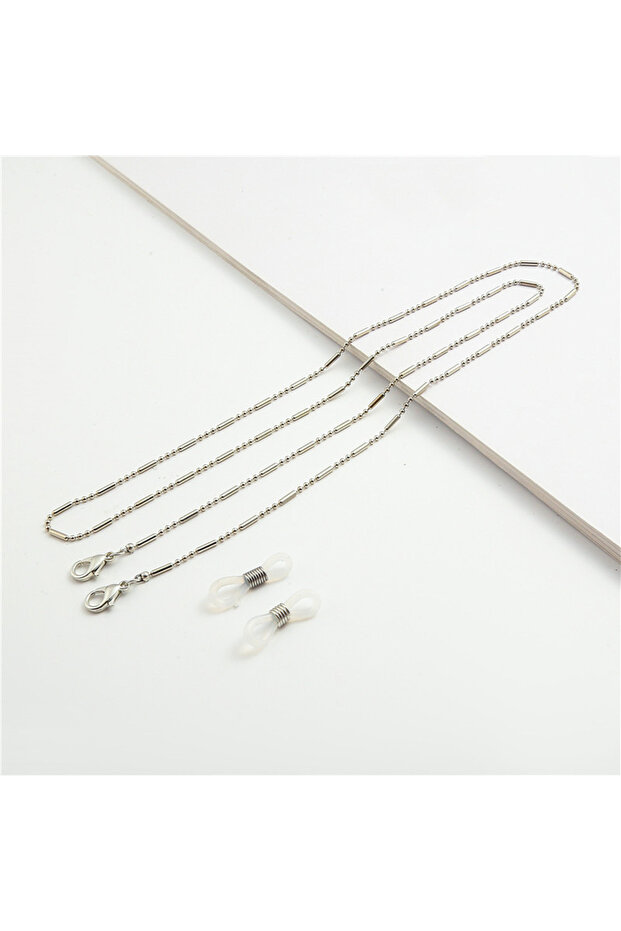 1pc-silver Metal Glasses Chain Glasses Rope Mask Chain Hanging Rope Hanging Neck Anti-loss Mask Mult
