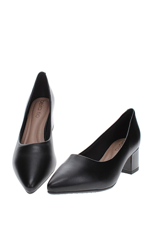 حذاء حذاء بكعب عريض عريض ومقدمة مدببة صلبة - 2